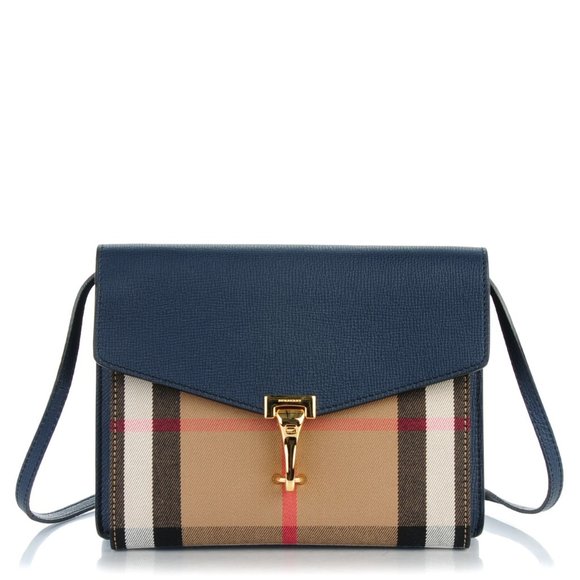 NWT BURBERRY MACKEN DERBY LEATHER CROSSBODY BAG - Picture 1 of 8